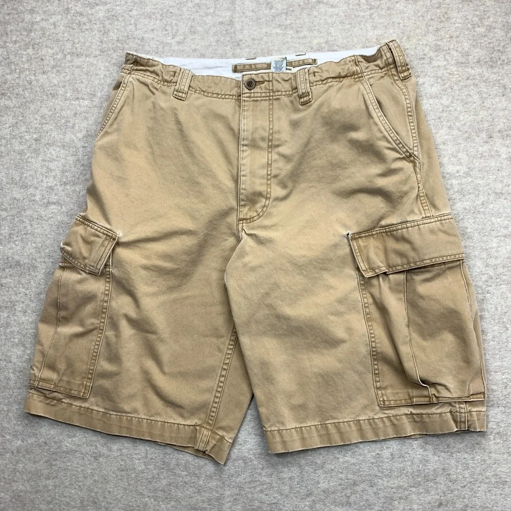 Vintage Polo Jeans Co Ralph Lauren Shorts 36 Khaki Cargo Baggy Y2K Grunge Skater